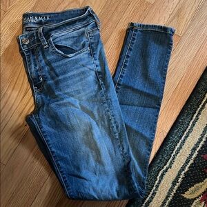 American Eagle Outfitters Blue Jeggings with Vintage Look